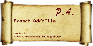 Prasch Adélia névjegykártya